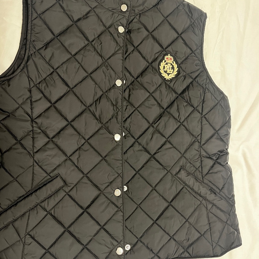 Ralph Lauren Black Quilted Vest - Women’s large